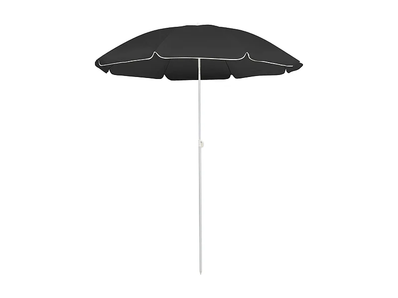 Parasol de jardin-Parasol d'extérieur avec mât en acier anthracite 180 cm
