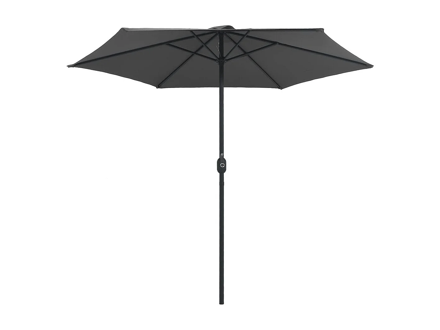 Parasol de jardin-Parasol d'extérieur et mât en aluminium 270x246 cm Anthracite