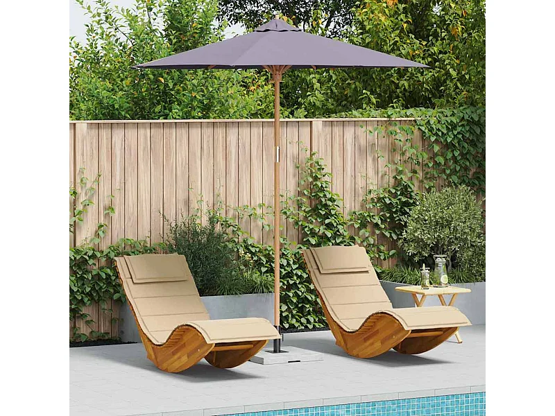 Parasol de jardin-Parasol d'extérieur Gris foncé 240 x 240 x 260 cm Bambou