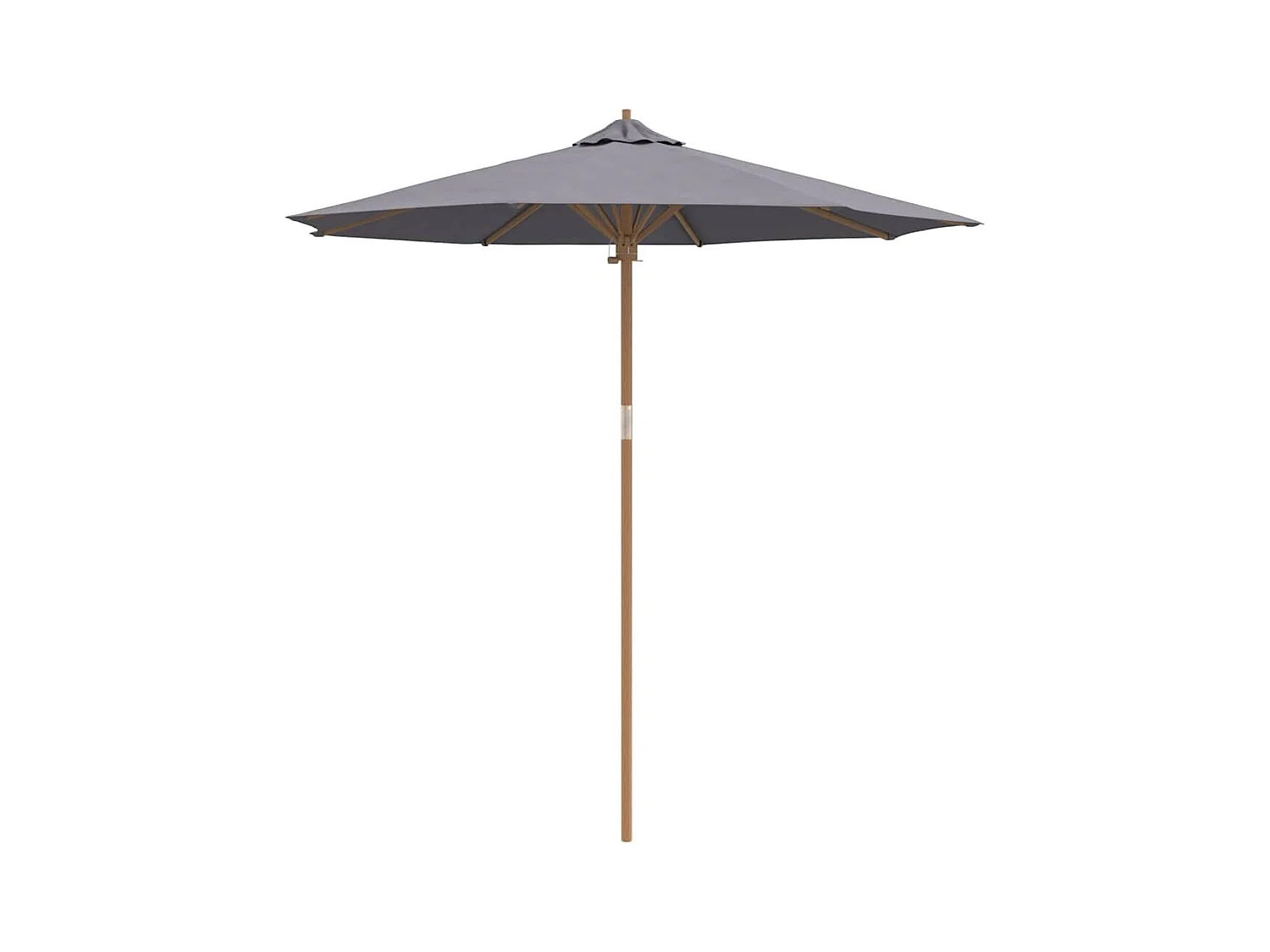 Parasol de jardin-Parasol d'extérieur Gris foncé 240 x 240 x 260 cm Bambou