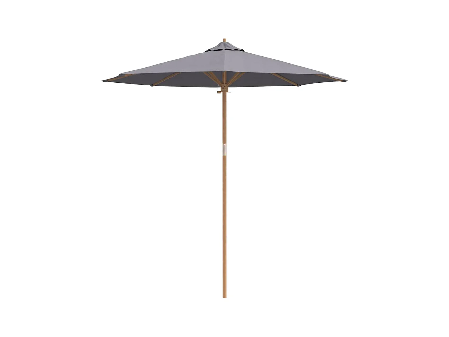 Parasol de jardin-Parasol d'extérieur Gris foncé 240 x 240 x 260 cm Bambou