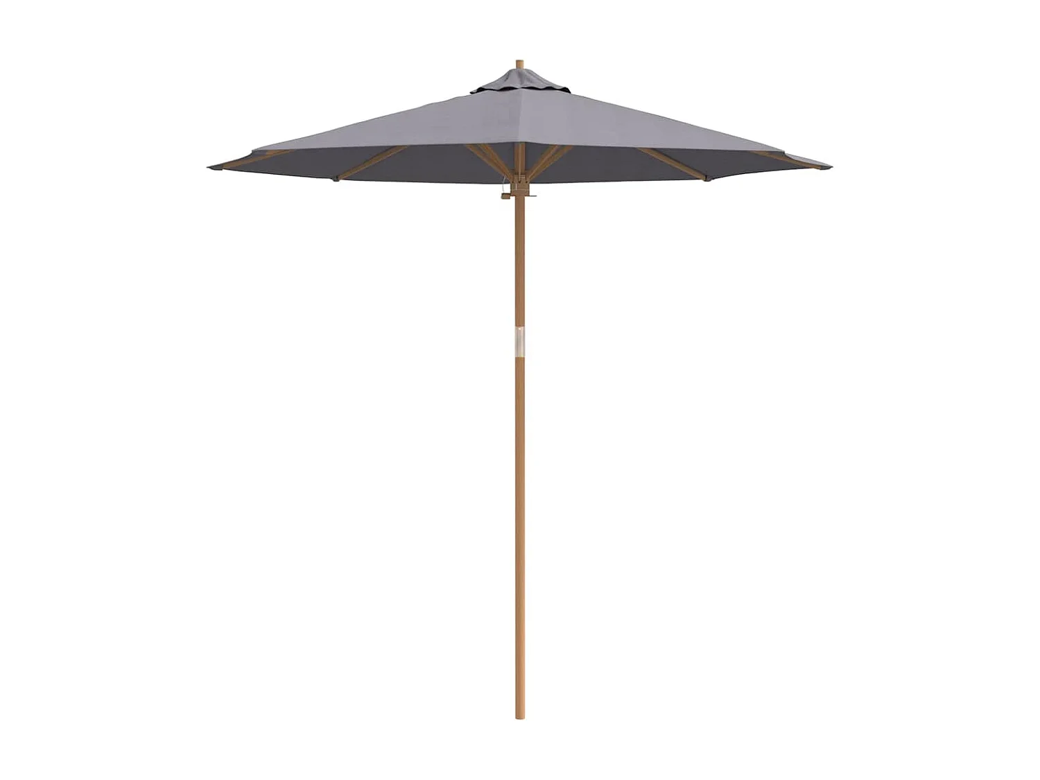 Parasol de jardin-Parasol d'extérieur Gris foncé 240 x 240 x 260 cm Bambou