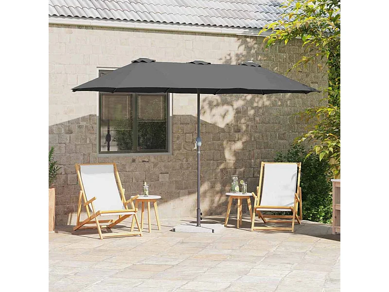 Parasol de jardin Anthracite 370 x 197 x 239 cm
