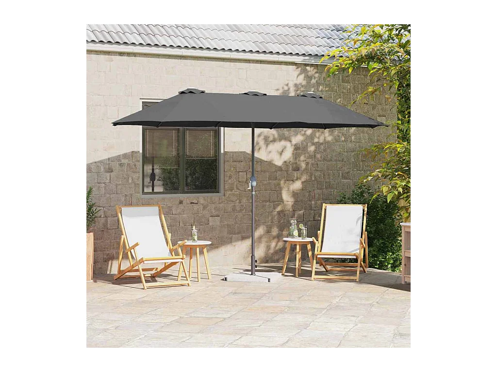 Parasol de jardin Anthracite 370 x 197 x 239 cm