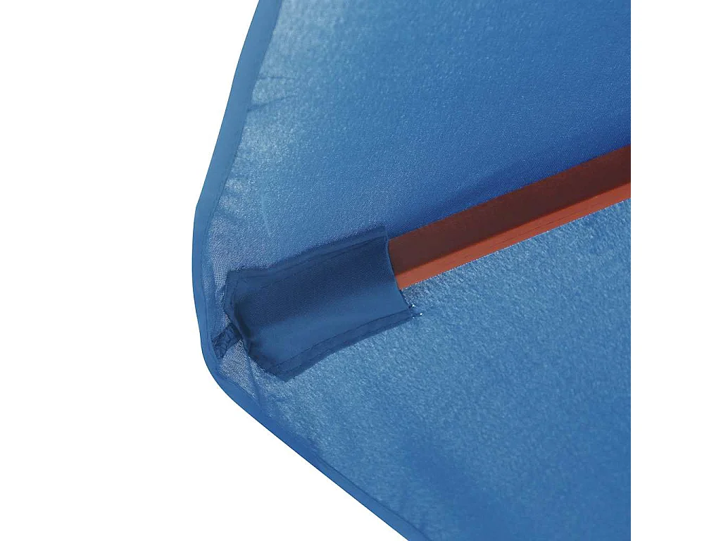 Parasol d'extérieur | Parasol de jardin avec mât en bois 350 cm Bleu
