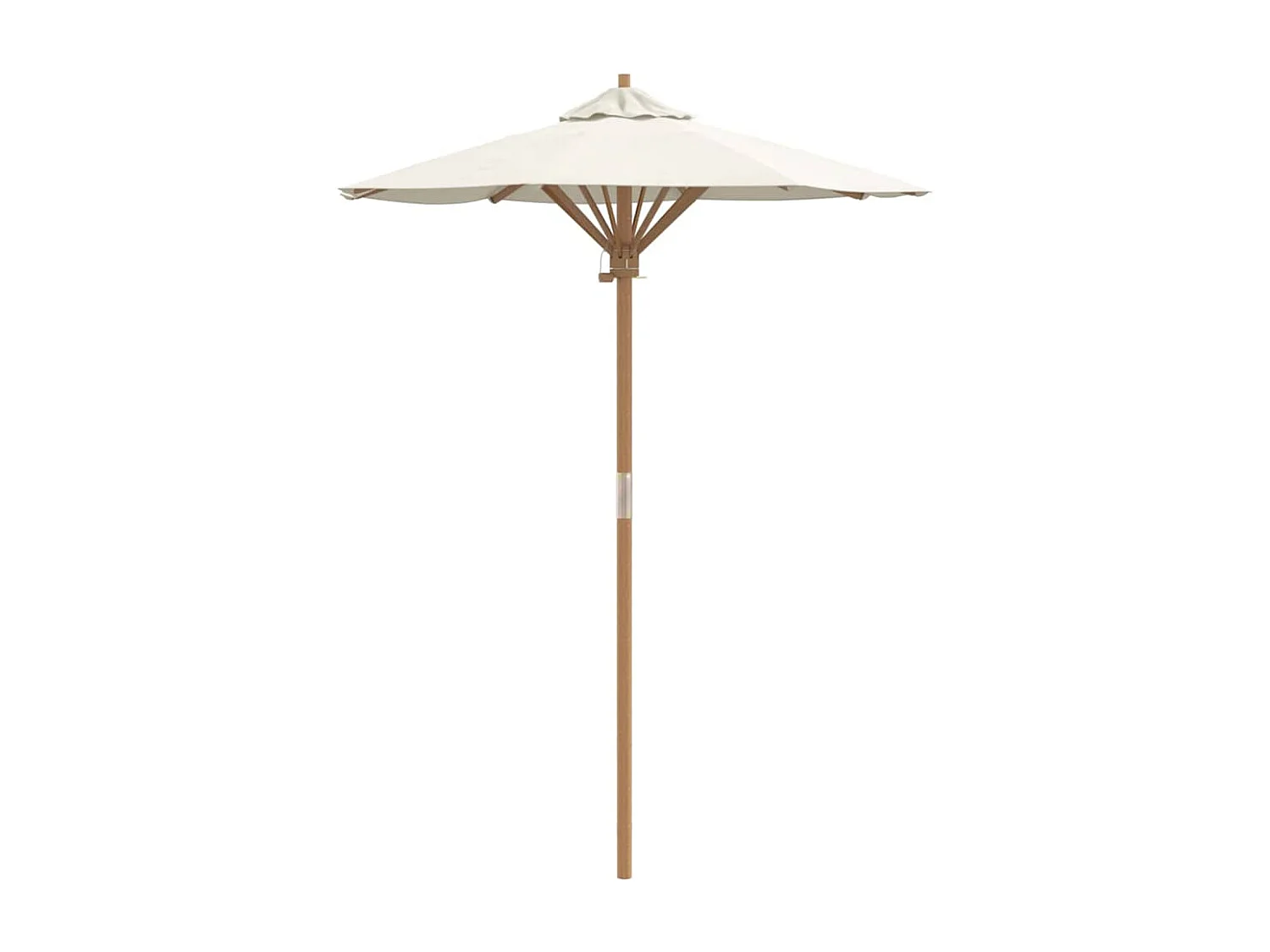 Parasol de jardin-Parasol d'extérieur Blanc crème 150 x 150 x 210 cm Bambou