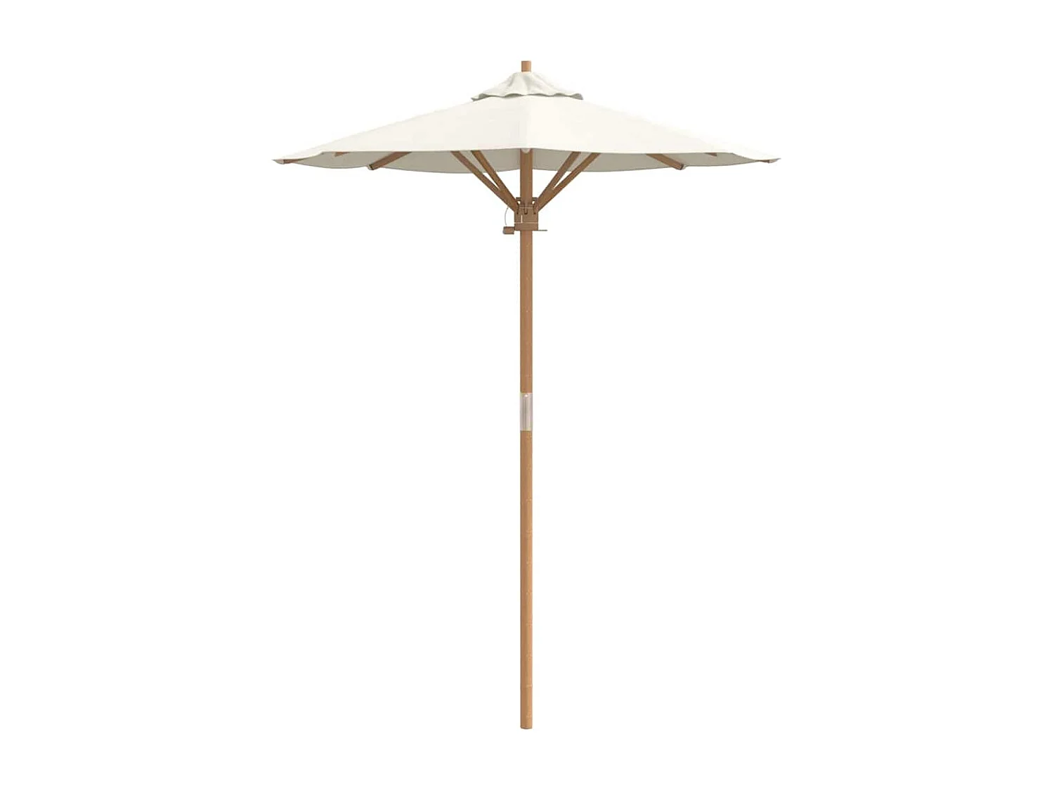 Parasol de jardin-Parasol d'extérieur Blanc crème 150 x 150 x 210 cm Bambou