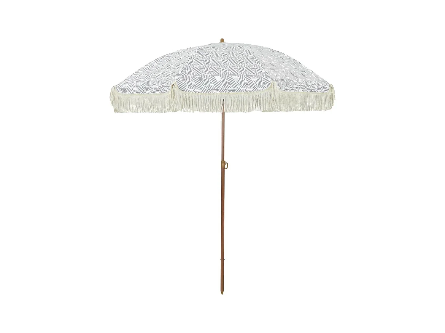 Parasol de jardin-Parasol Gris et blanc Ø 160 x 195 cm Acier