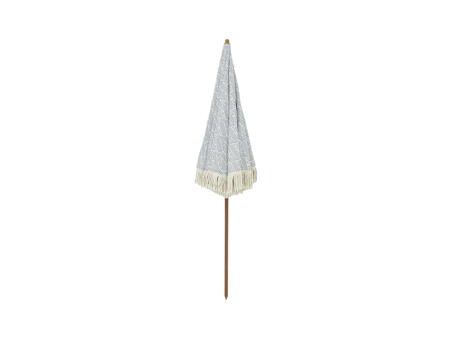 Parasol de jardin-Parasol Gris et blanc Ø 160 x 195 cm Acier