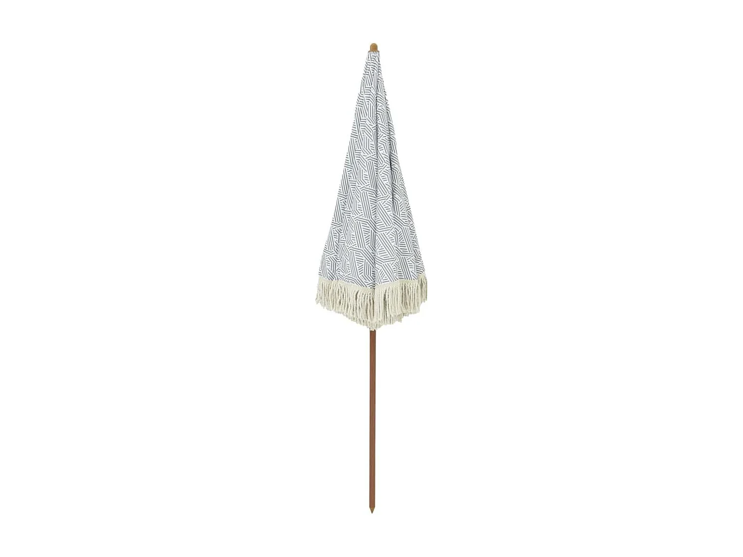 Parasol de jardin-Parasol Gris et blanc Ø 160 x 195 cm Acier