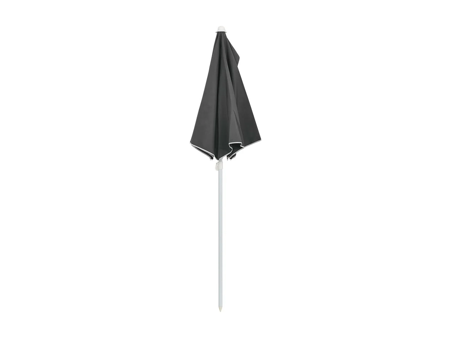 Demi-parasol de jardin avec mât 180x90 cm anthracite