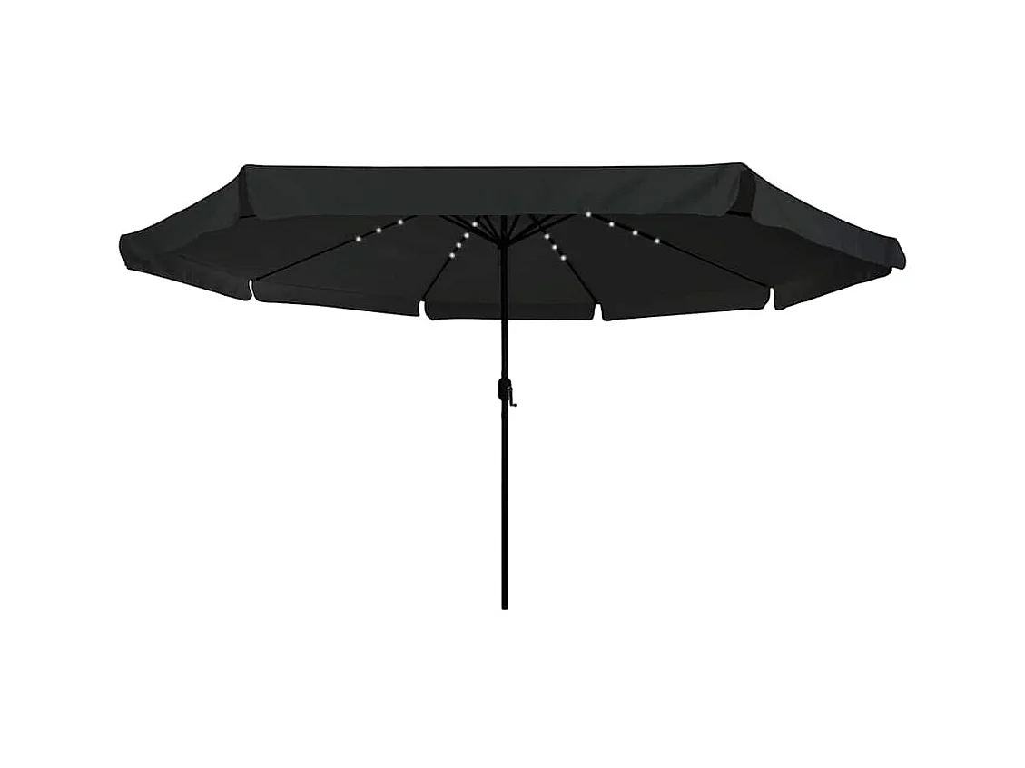 Parasol de jardin-Parasol d'extérieur Noir 395 x 395 x 245 cm Polyester et Acier