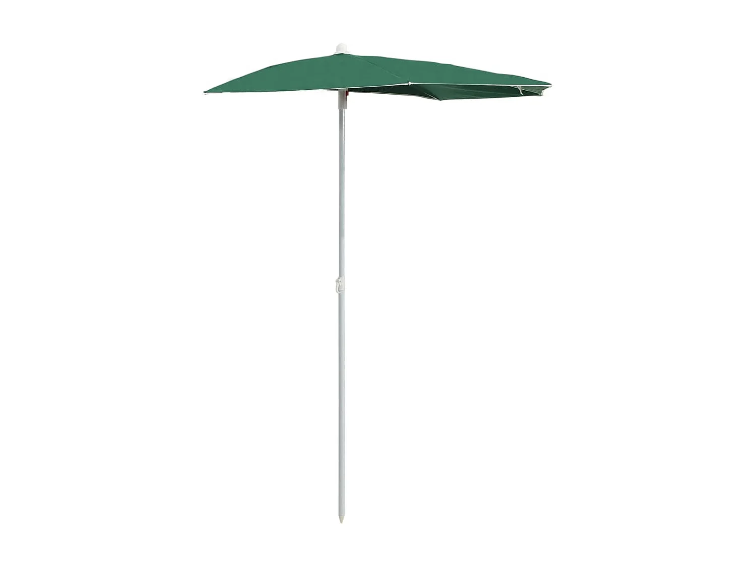 Demi-parasol de jardin avec mât 180x90 cm vert