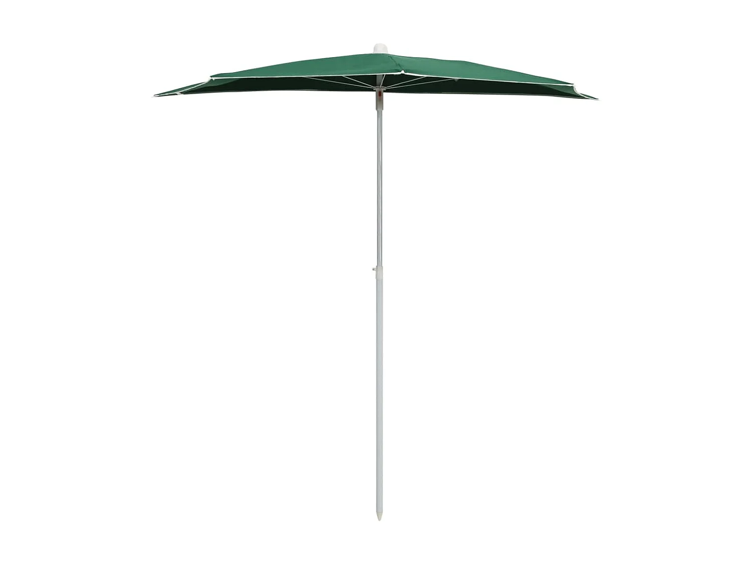 Demi-parasol de jardin avec mât 180x90 cm vert