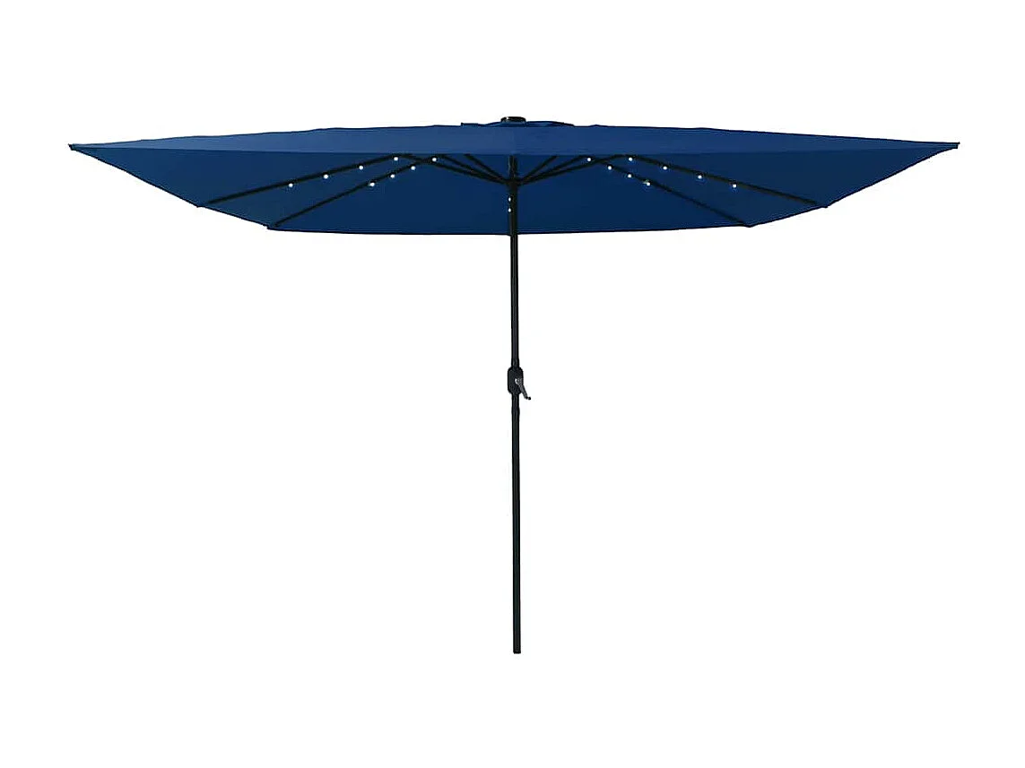 Parasol de jardin-Parasol d'extérieur Bleu et Noir 295 x 295 x 245 cm