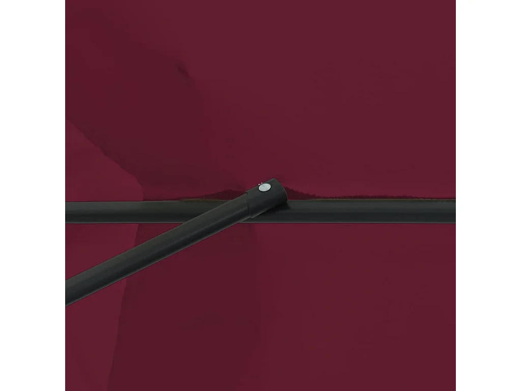 Parasol de jardin-Parasol d'extérieur Rouge et Noir 395 x 395 x 245 cm