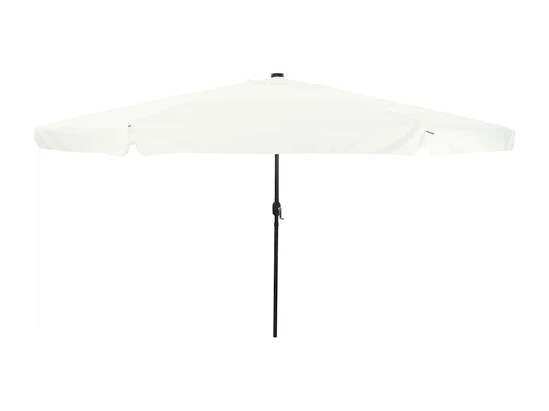 Parasol de jardin-Parasol d'extérieur Blanc et Noir 395 x 395 x 245 cm