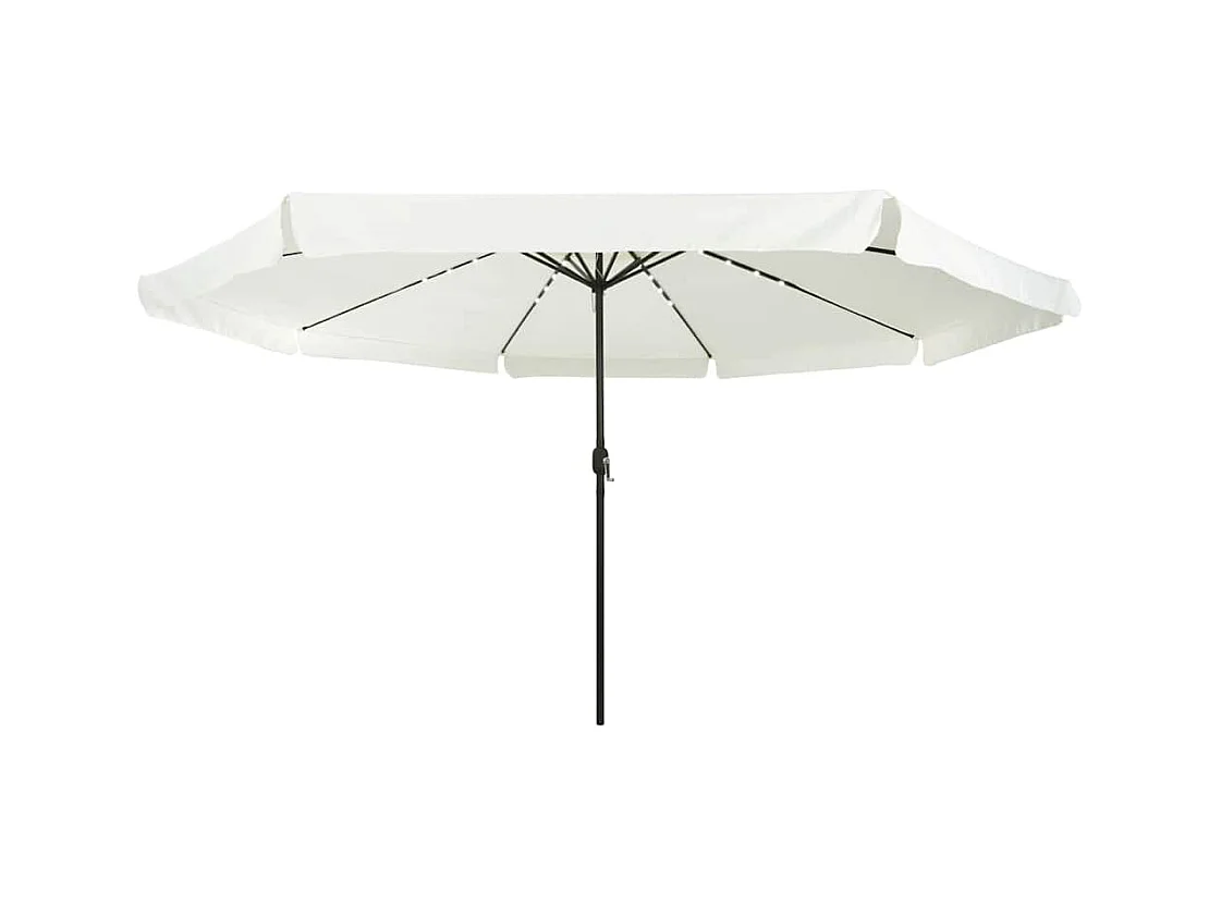 Parasol de jardin-Parasol d'extérieur Blanc et Noir 395 x 395 x 245 cm