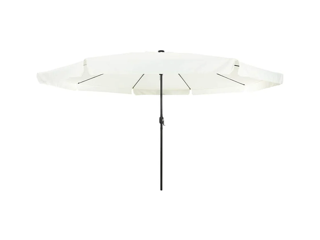 Parasol de jardin-Parasol d'extérieur Blanc et Noir 395 x 395 x 245 cm