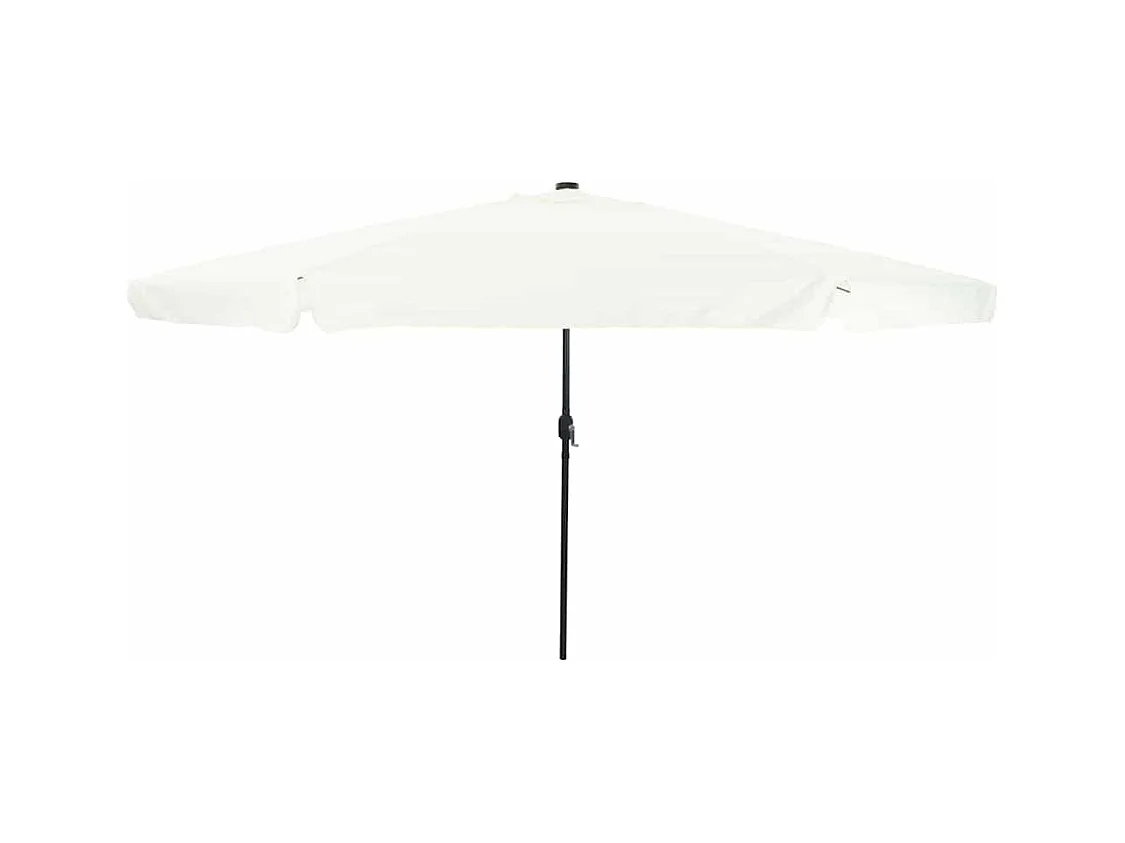 Parasol de jardin-Parasol d'extérieur Blanc et Noir 395 x 395 x 245 cm