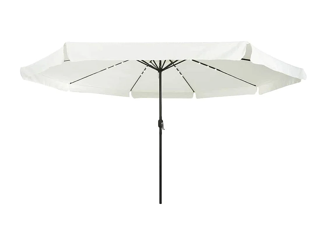 Parasol de jardin-Parasol d'extérieur Blanc et Noir 395 x 395 x 245 cm