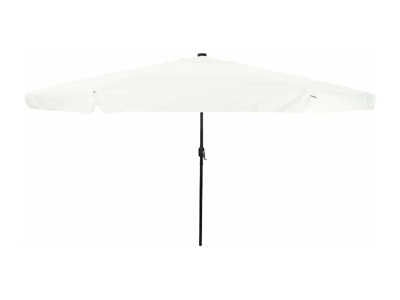 Parasol de jardin-Parasol d'extérieur Blanc et Noir 395 x 395 x 245 cm