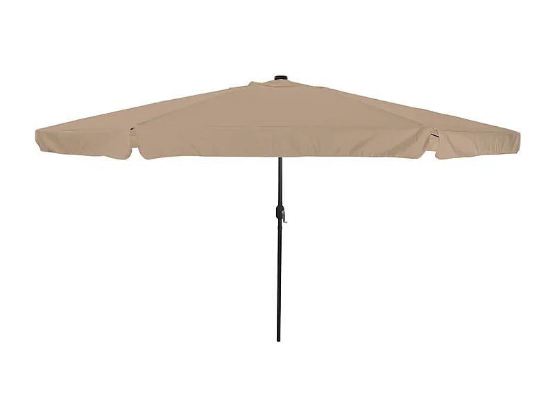 Parasol de jardin-Parasol d'extérieur Taupe et Noir 395 x 395 x 245 cm