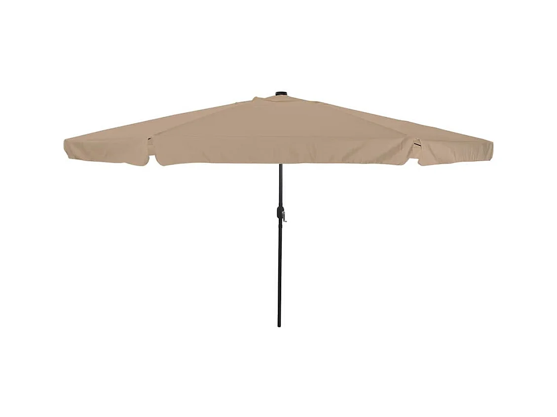 Parasol de jardin-Parasol d'extérieur Taupe et Noir 395 x 395 x 245 cm