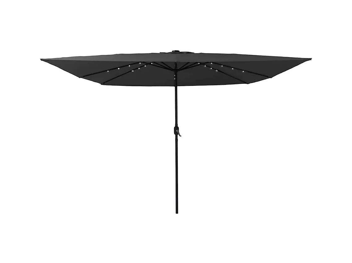 Parasol de jardin Anthracite et noir 295 x 295 x 245 cm