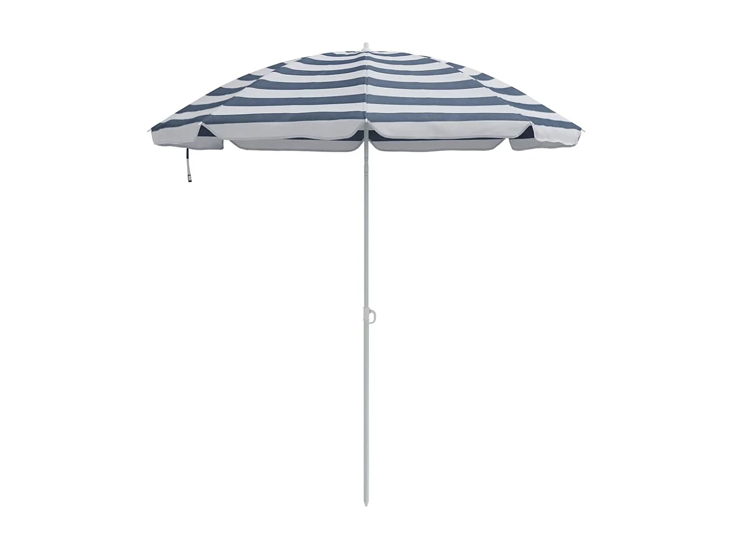 Parasol de plage | Ombrelle de plage Bleu et blanc 161 x 193 cm Polyester