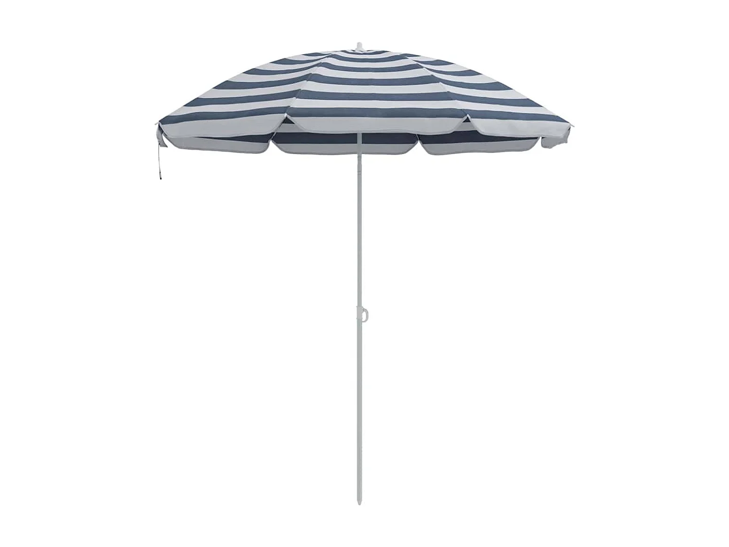 Parasol de plage | Ombrelle de plage Bleu et blanc 161 x 193 cm Polyester