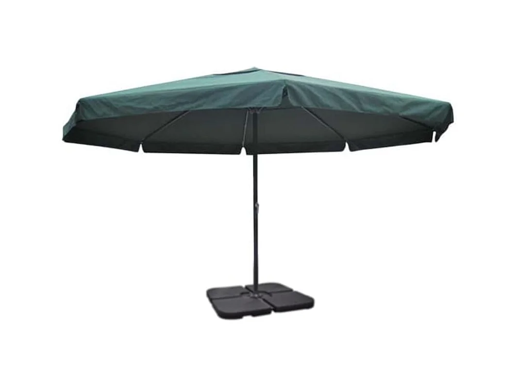 Parasol de jardin-Parasol d'extérieur avec base portable aluminium vert
