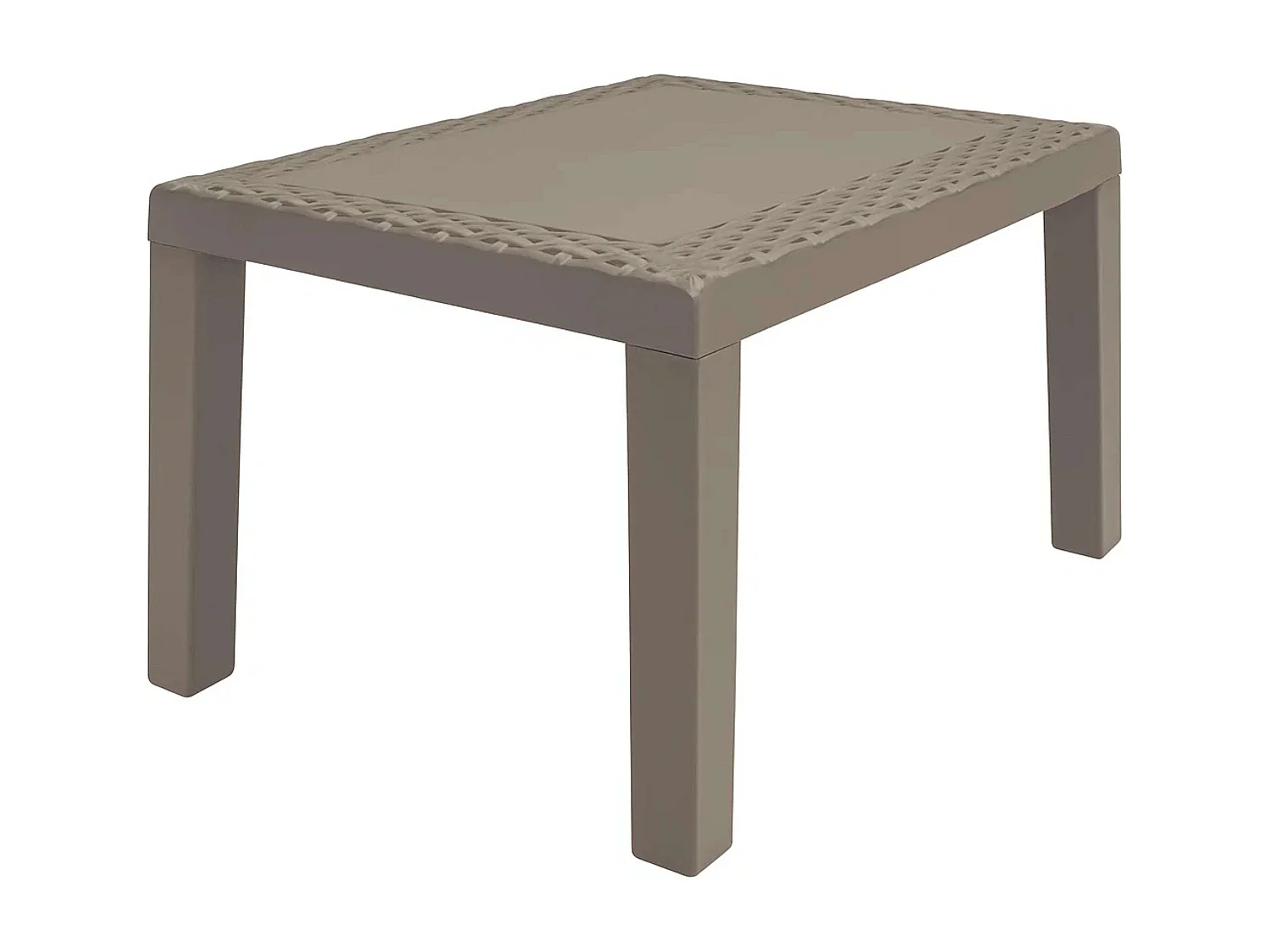 Table basse d'extérieur fixe Jack Modern en polypropylène Marrón 46 x 59 cm