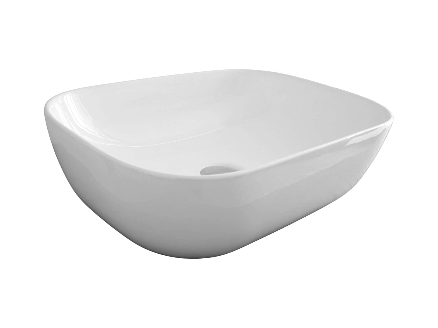 Lavamanos Cerámico Baño Rectangular Redondeado 46x32 cm