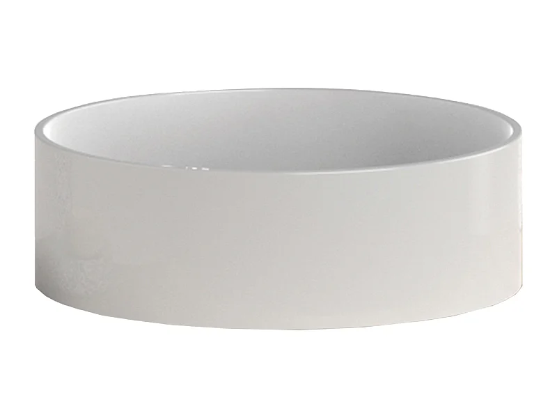 Lavabo Cilíndrico Mueble Baño Cerámica 36 cm Blanco