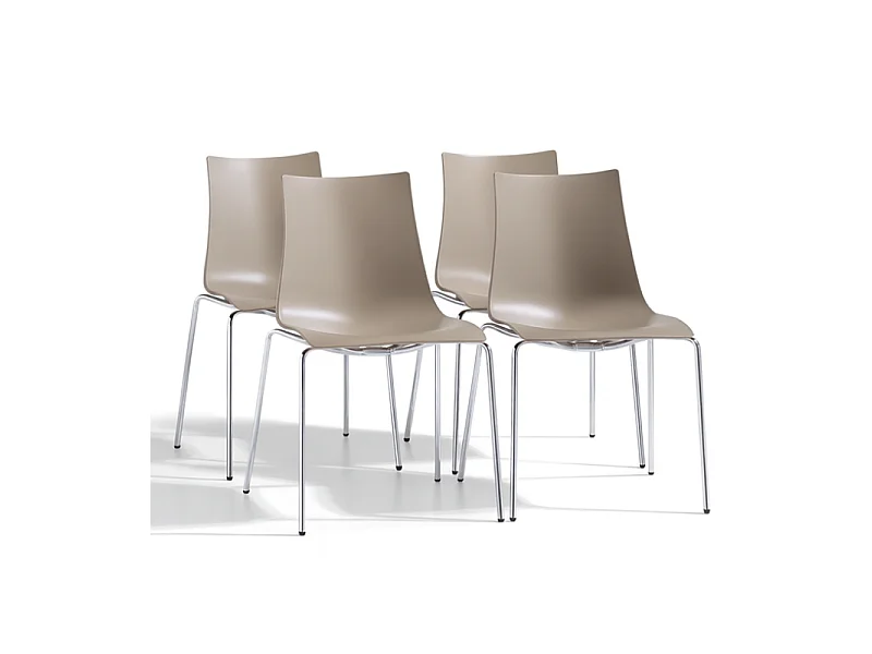 Lot de 4 chaises de salon Zebra Scab Design