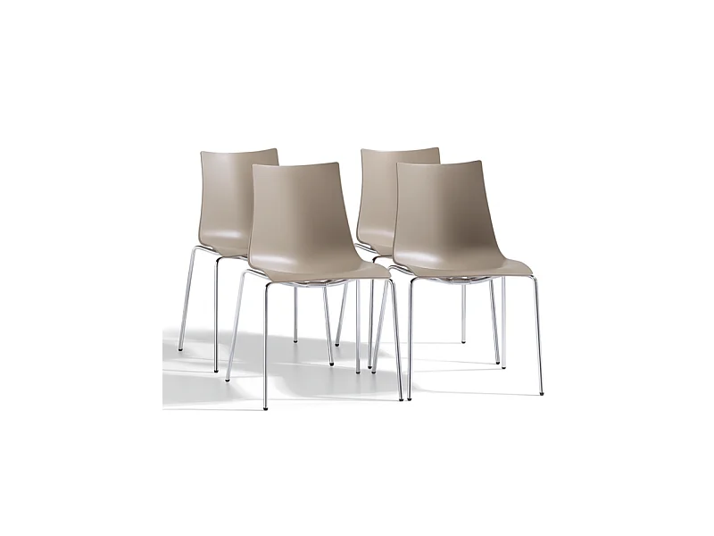 Lot de 4 chaises de salon Zebra Scab Design