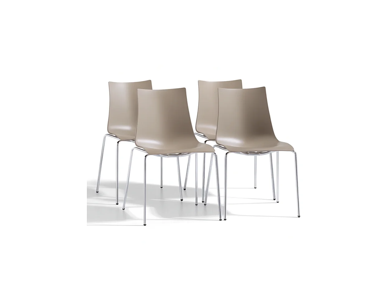 Lot de 4 chaises de salon Zebra Scab Design