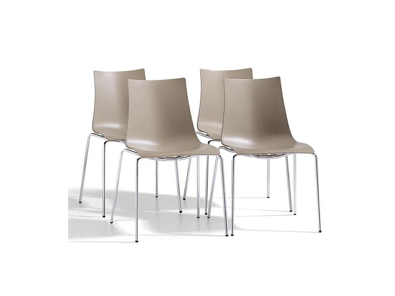 Lot de 4 chaises de salon Zebra Scab Design