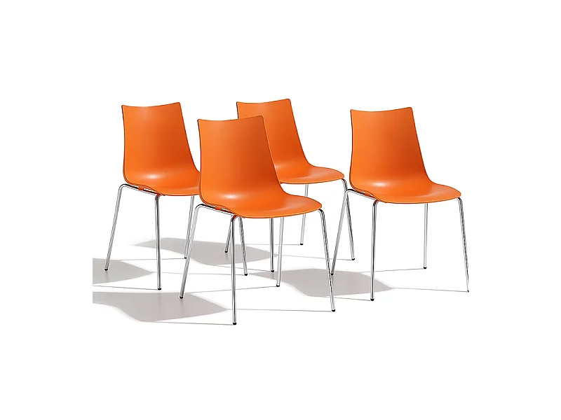 Lot de 4 chaises de salon Zebra Scab Design