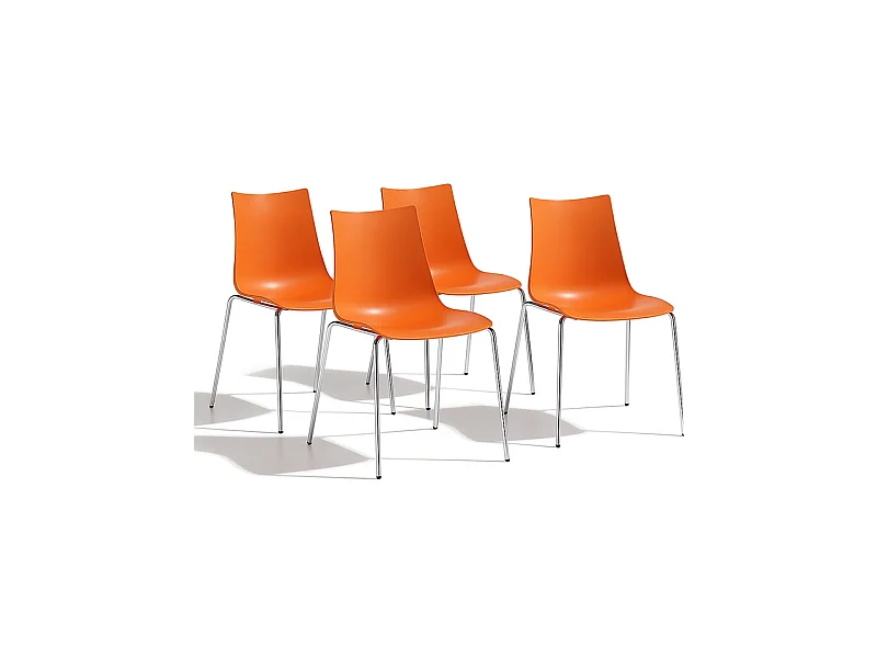 Lot de 4 chaises de salon Zebra Scab Design