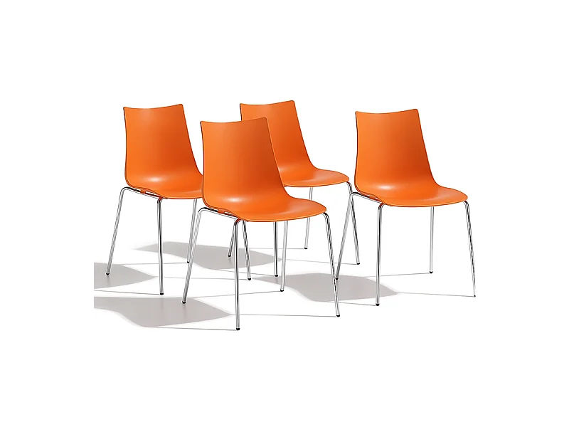 Lot de 4 chaises de salon Zebra Scab Design