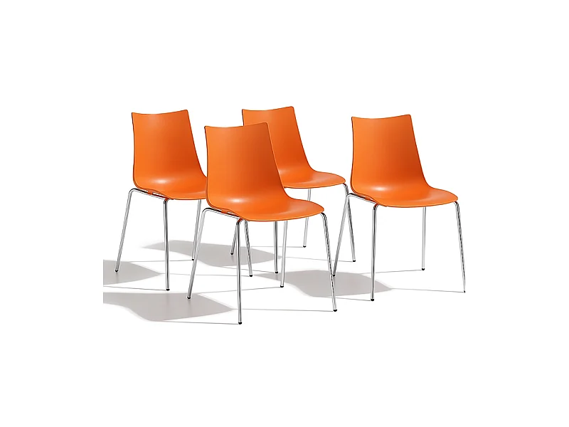 Lot de 4 chaises de salon Zebra Scab Design