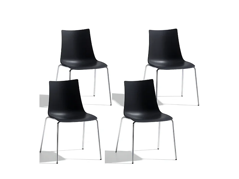 Lot de 4 chaises de salon Zebra Scab Design