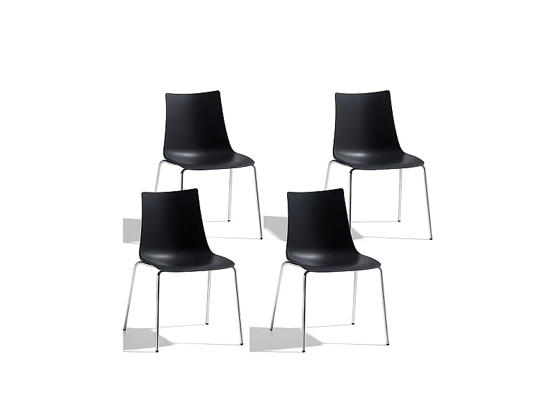 Lot de 4 chaises de salon Zebra Scab Design