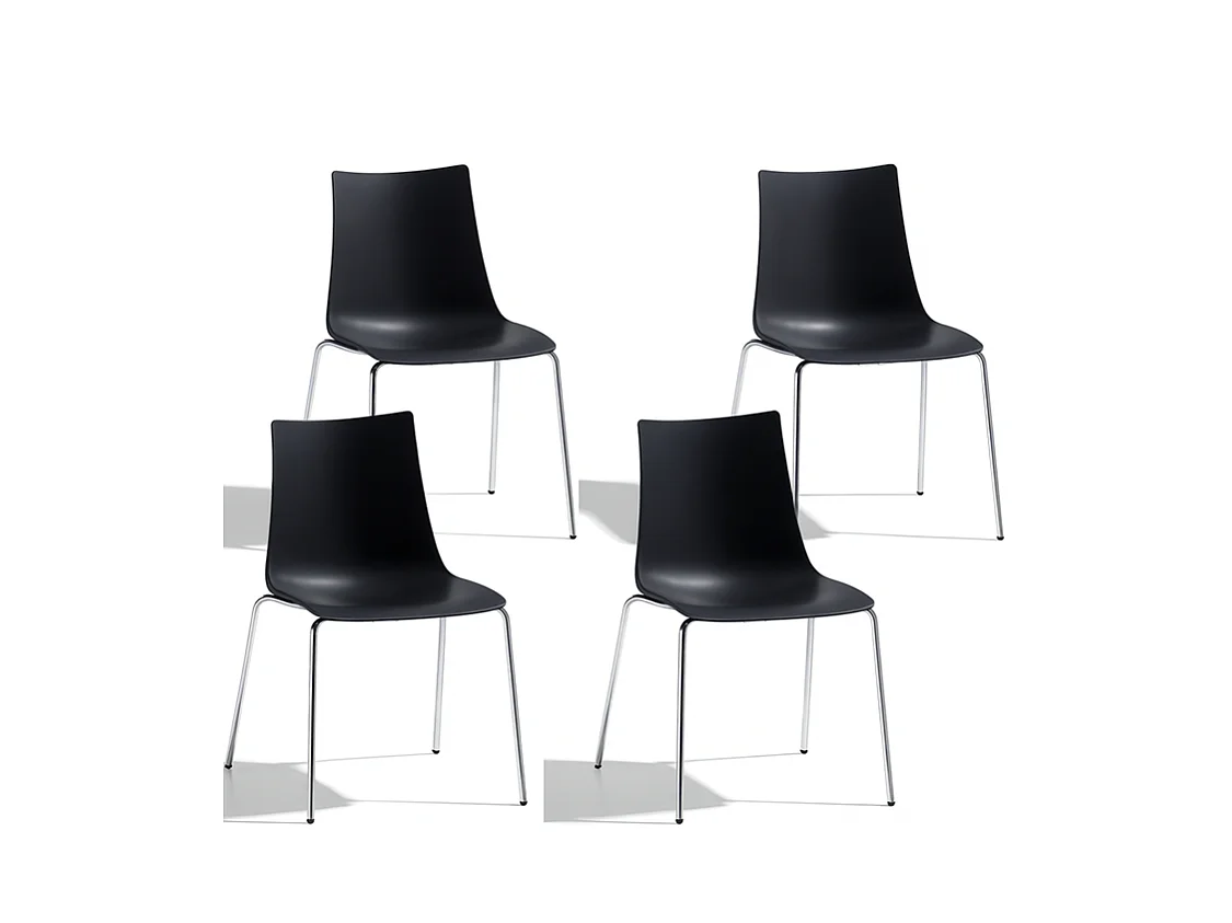 Lot de 4 chaises de salon Zebra Scab Design