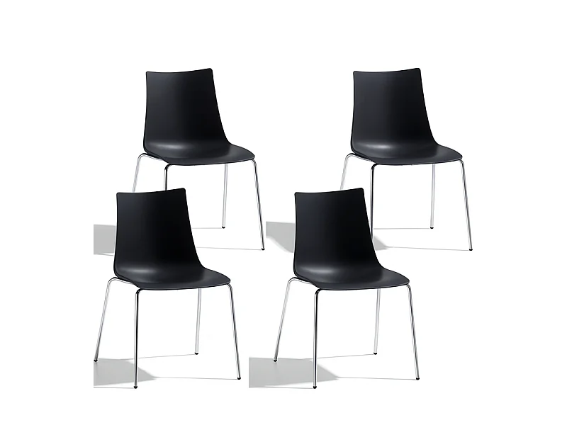 Lot de 4 chaises de salon Zebra Scab Design