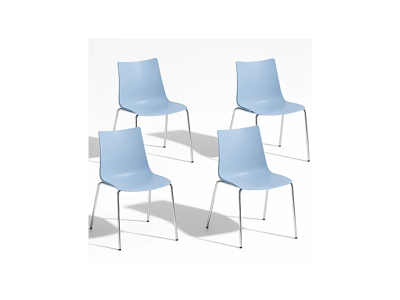 Lot de 4 chaises de salon Zebra Scab Design