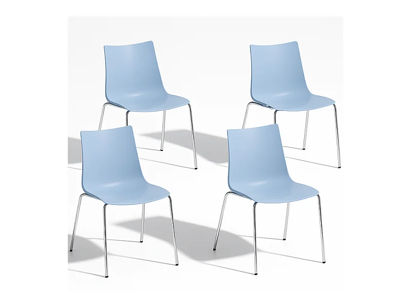 Lot de 4 chaises de salon Zebra Scab Design