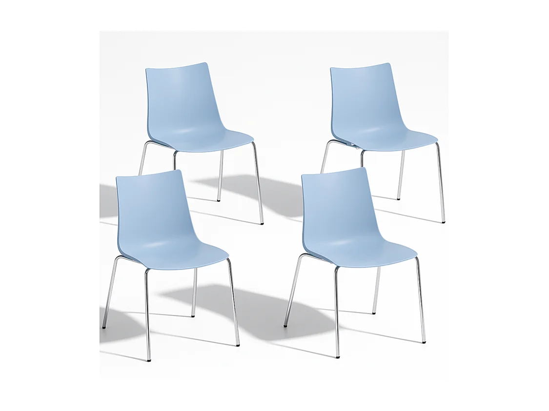 Lot de 4 chaises de salon Zebra Scab Design